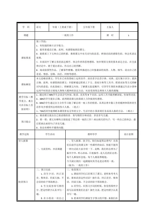 《一夜的工作》