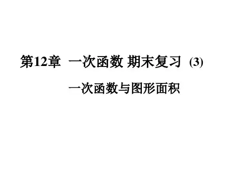 第12章一次函数期末复习一次函数与图形面积PPT课件(沪科版)