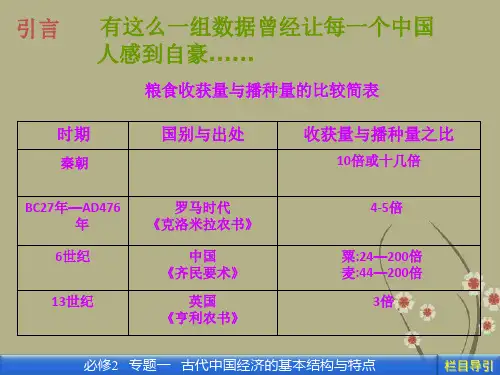 高中历史必修二1(+教案) 人民版1优质公开课件