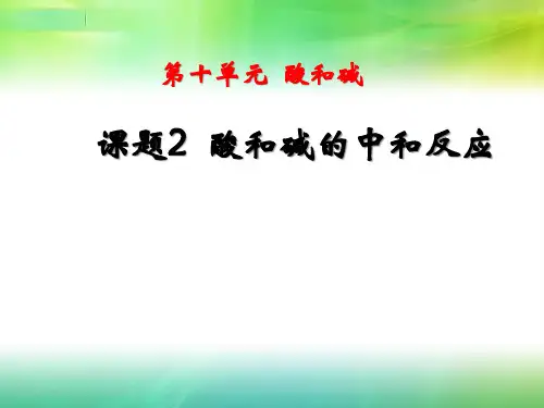 人教版初中化学九下10.2 酸和碱的中和反应 课件  (2)