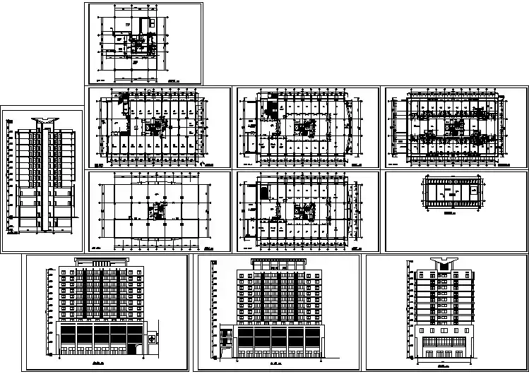 某综合楼屋顶建筑平面图