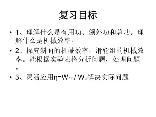 演示文稿机械效率复习课件