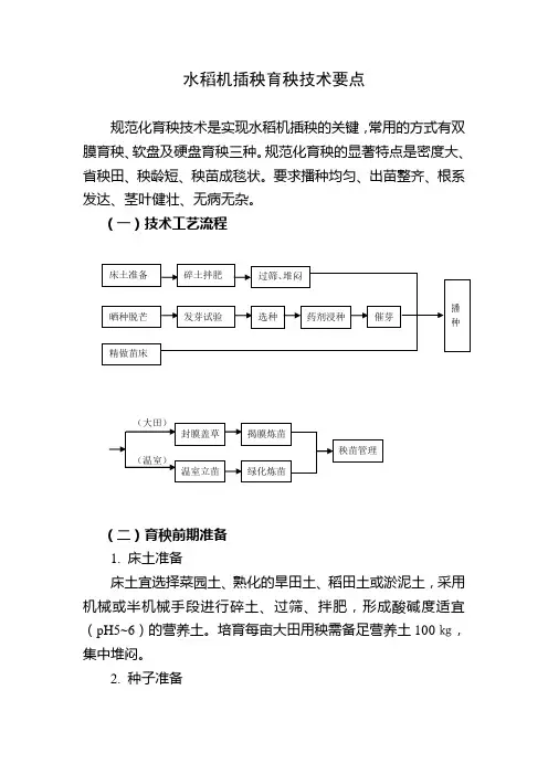水稻机插秧育秧技术要点