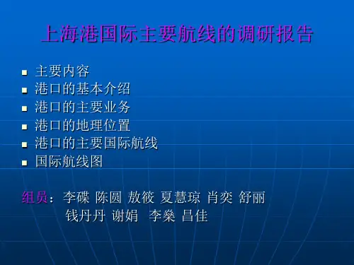 2019年-上海港国际主要航线的调研报告-世界大学城-PPT精选文档