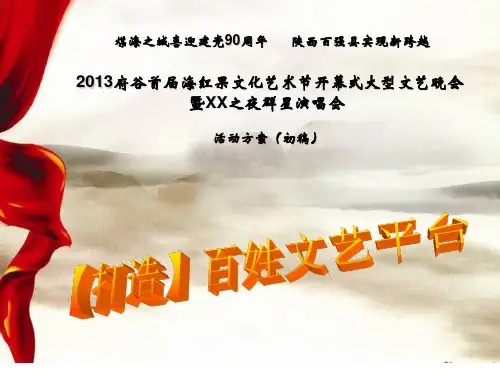 2013海红果文化艺术节开幕式文艺晚会暨XX之夜群星演唱会活动策划方案
