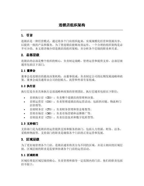 连锁店组织架构