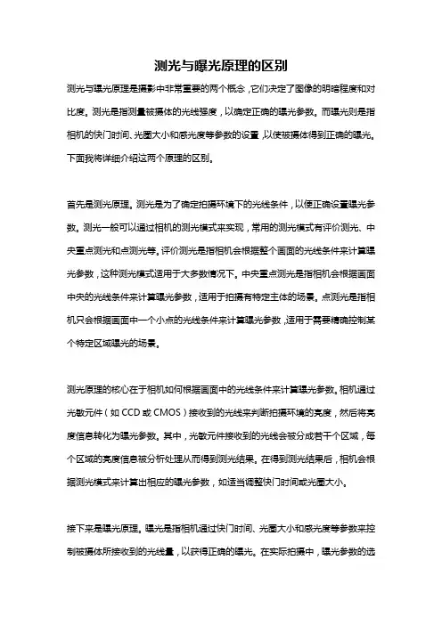 测光与曝光原理的区别