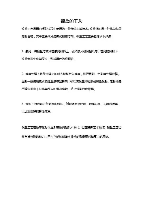 银盐的工艺