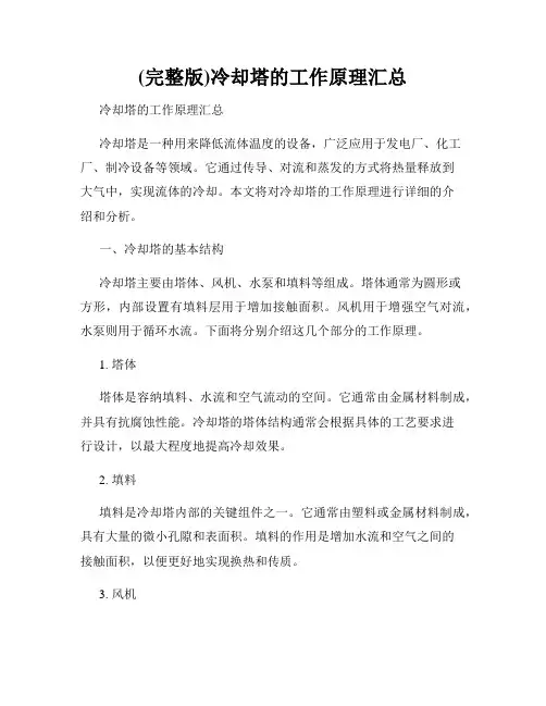 (完整版)冷却塔的工作原理汇总