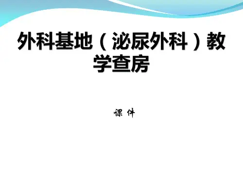 外科基地(泌尿外科)教学查房课件