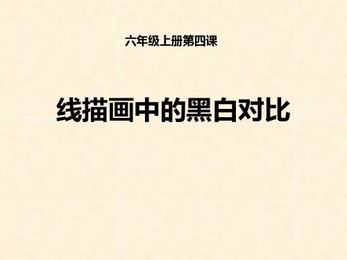 《线描画中的黑白对比》PPT教学课件