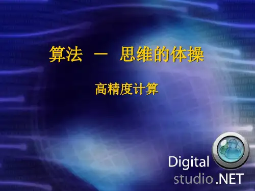 高精度计算程序算法