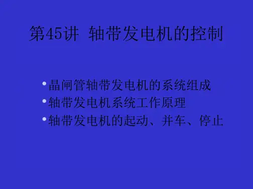 第45讲  轴带发电机的控制 全文免费
