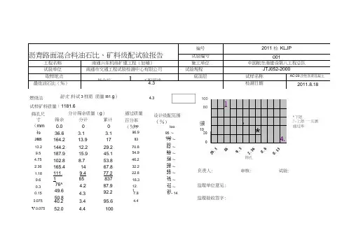ac-20沥青路面混合料油石比