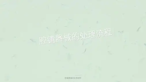 腔镜器械的处理流程课件