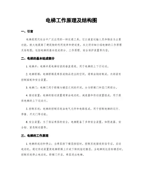 电梯工作原理及结构图