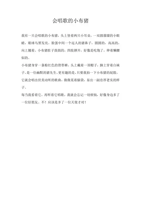 小学状物会唱歌的小布猪