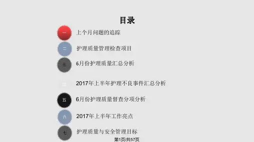 月份护理质量控制汇报PPT课件