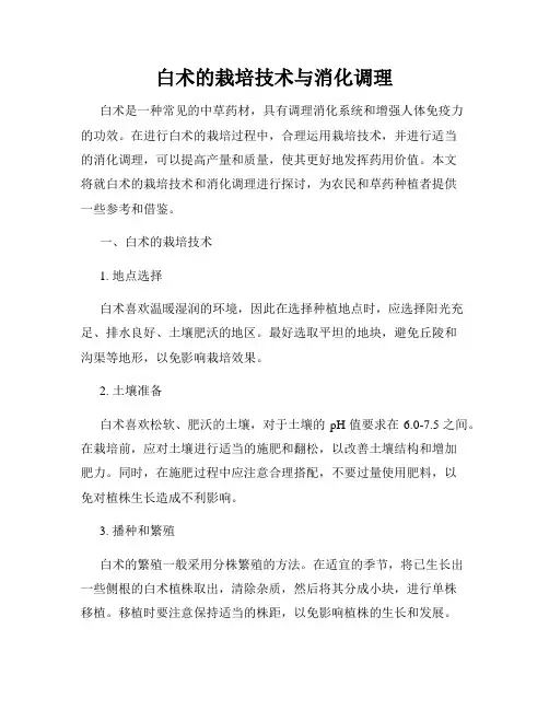白术的栽培技术与消化调理