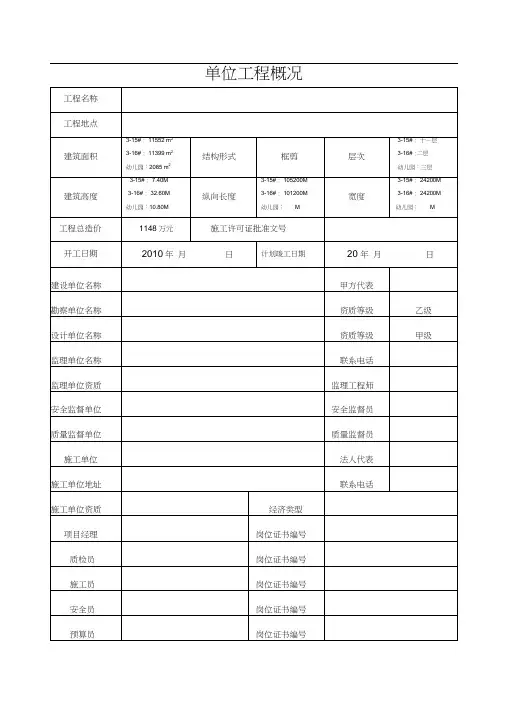 建筑工程安全资料完整版