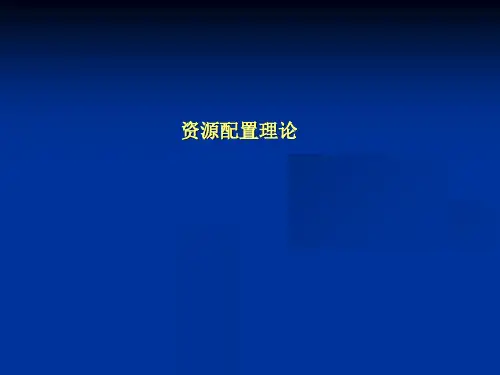 资源配置理论