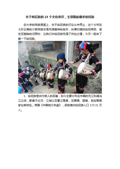 关于哈尼族的14个文化常识，生双胞胎最多的民族