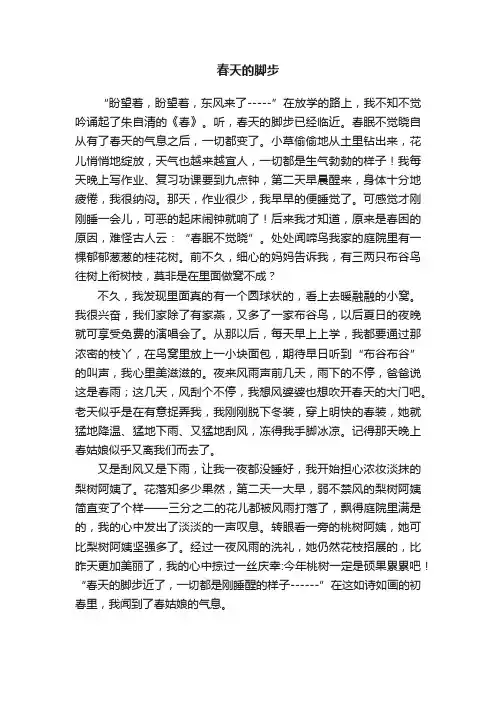 春天的脚步
