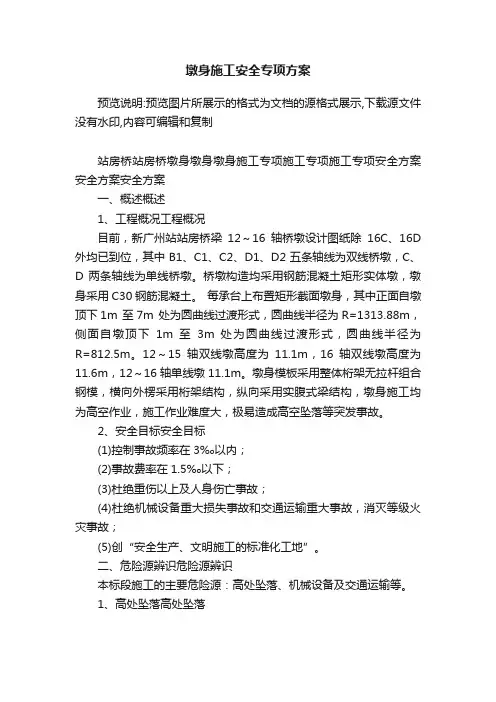 墩身施工安全专项方案