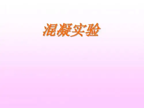 2011混凝沉淀实验