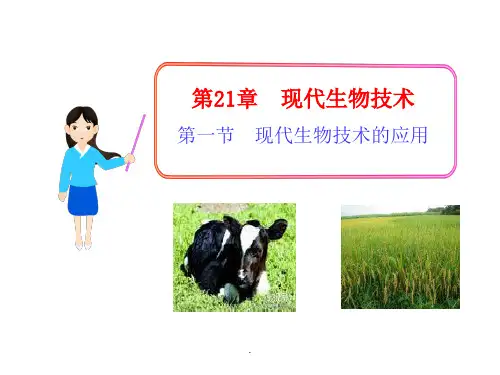 现代生物技术的应用苏教版八年级下ppt课件