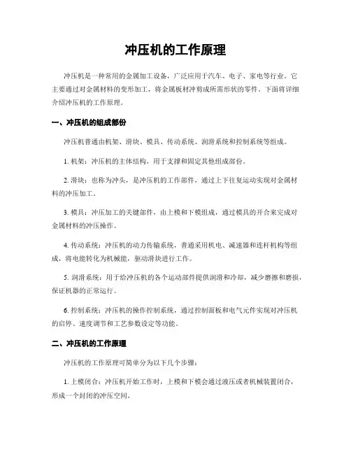 冲压机的工作原理