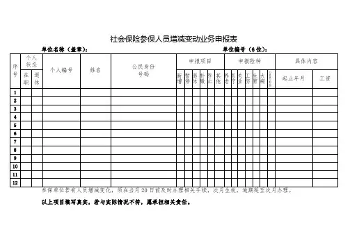 表2社会保险参保人员增(减)明细表doc
