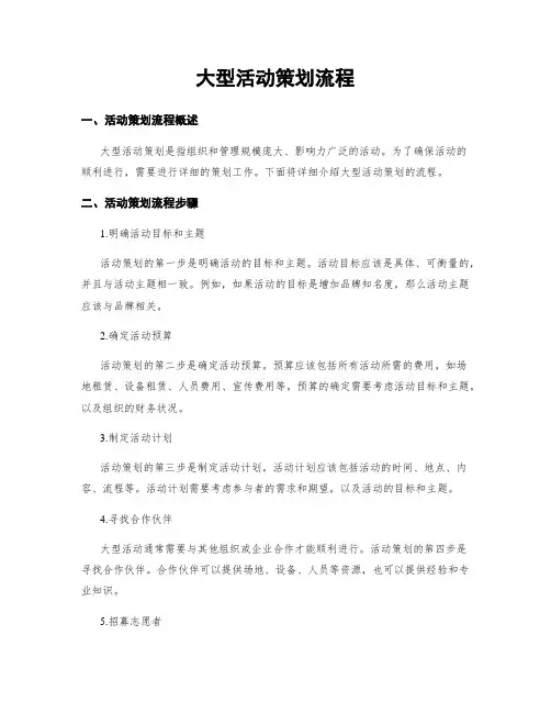 大型活动策划流程