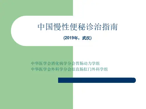 中国慢性便秘诊治指南