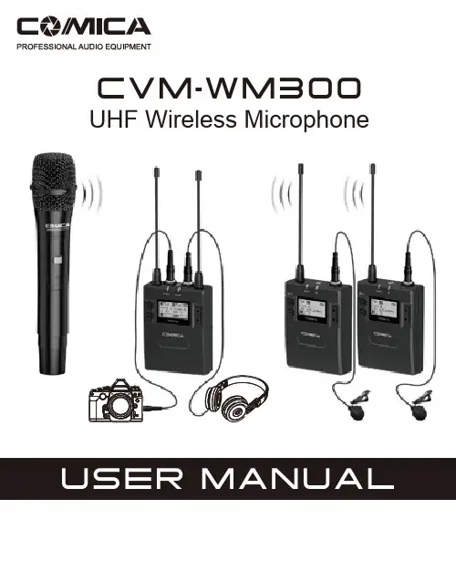 COMICA WM300 UHF无线麦克风用户手册说明书