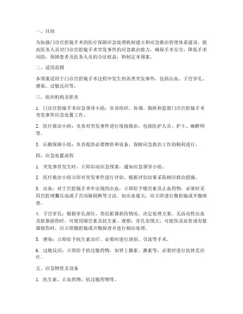 门诊宫腔镜应急预案