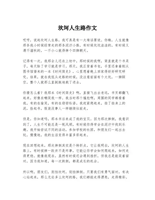 坎坷人生路作文