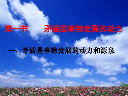 矛盾是事物发展的动力和源泉