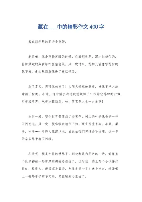 藏在____中的精彩作文400字