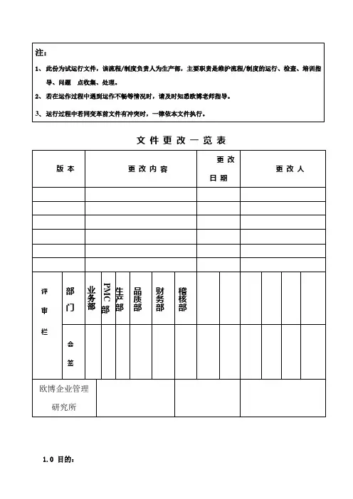 班前会管理制度