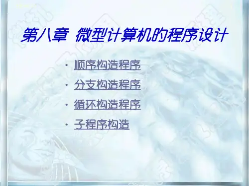 微机原理微型计算机的程序设计