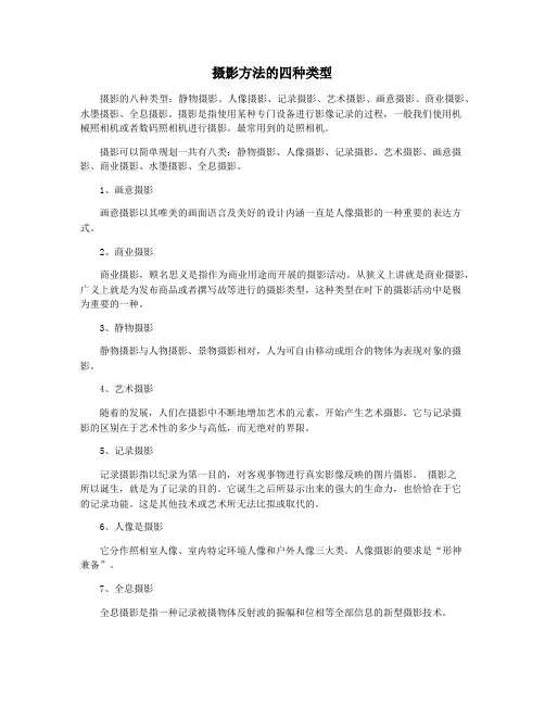 摄影方法的四种类型