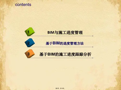 基于BIM的工程进度管理(共15张PPT)