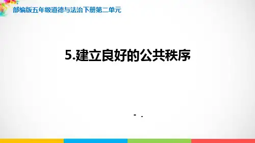 《建立良好的公共秩序》PPT课件