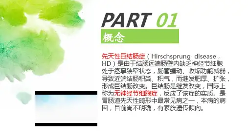 医学课件先天性巨结肠患儿的医疗护理查房