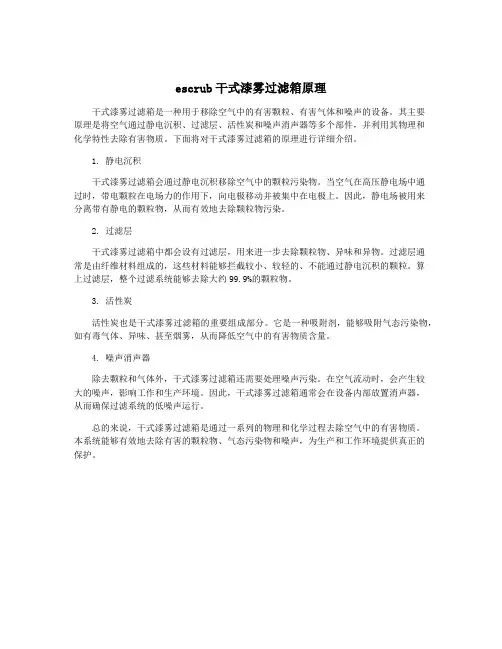 escrub干式漆雾过滤箱原理