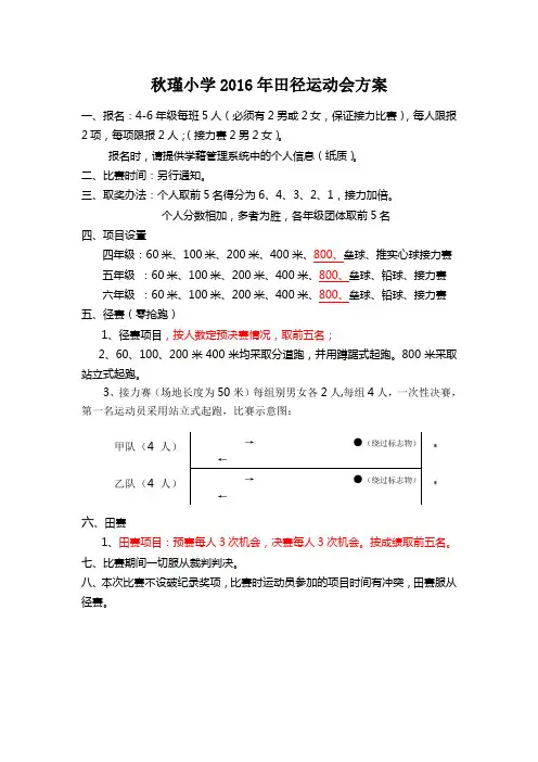 2016秋运动会方案