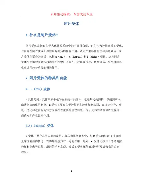 阿片受体文档
