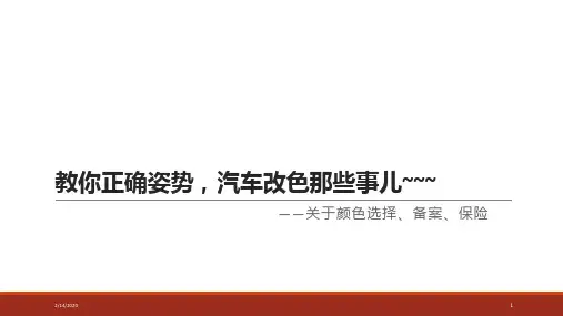 关于汽车改色的那点事儿PPT课件