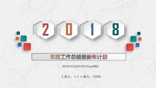 2018年安全部年终总结ppt模板